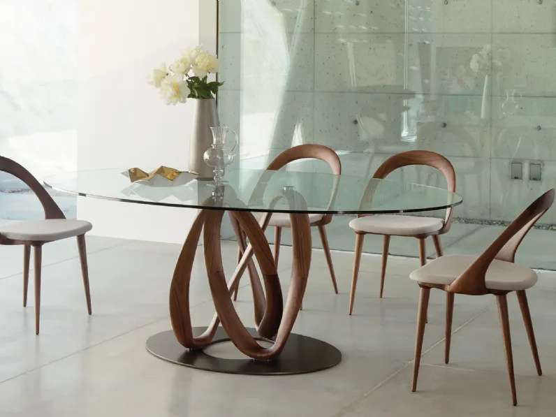 Tavolo in cristallo Infinity di Porada