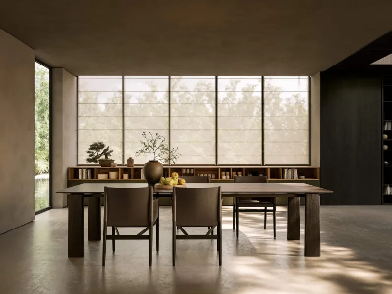 Tavolo Jiku in rovere termotrattato di Lema