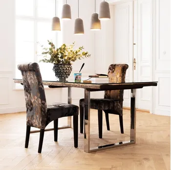 Tavolo Rustico in legno e vetro di Kare Design