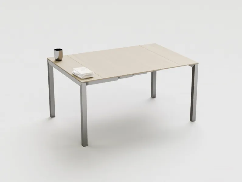 Tavolo Consolle allungabile in legno e metallo Krasi 1-5 di Elementi