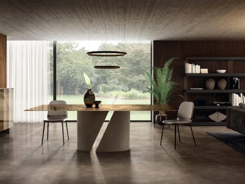 Tavolo Wadi 2515X in vetro di Lago