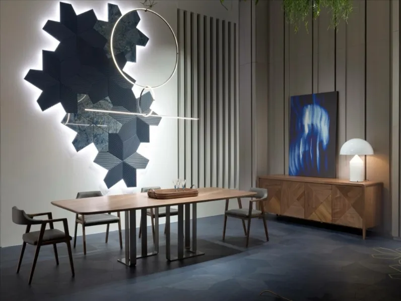 Tavolo Leonardo in Noce massello di Arte Brotto