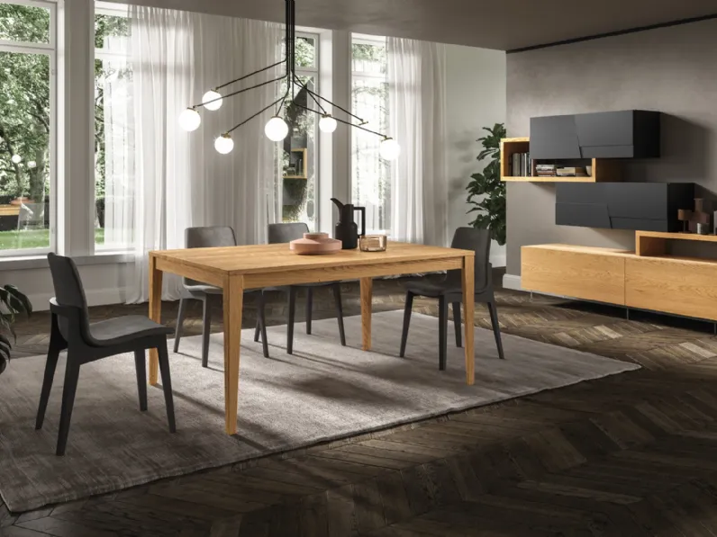 Tavolo allungabile in rovere Loom di FGF Mobili