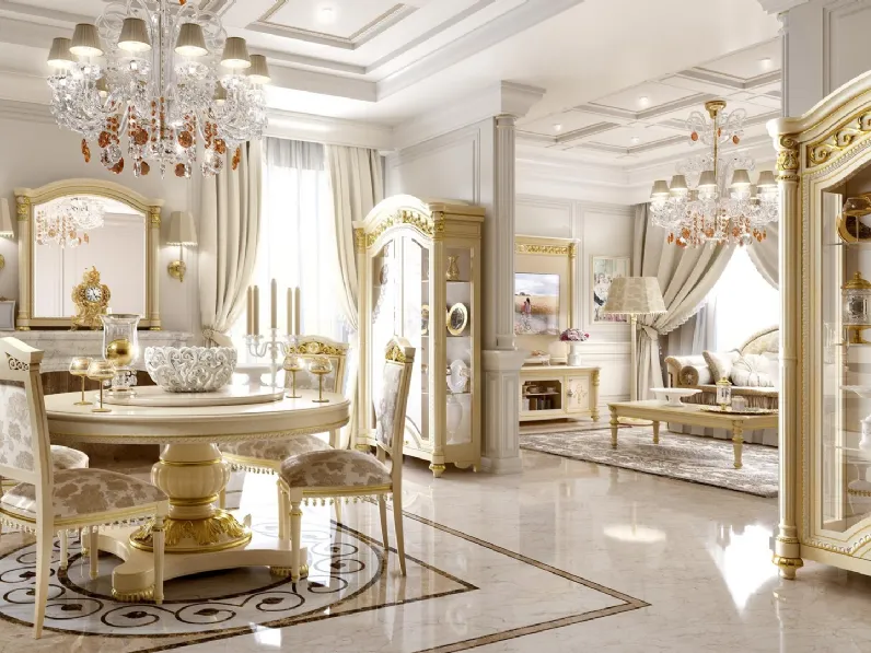 Tavolo rotondo Luigi XVI 05 di Valderamobili