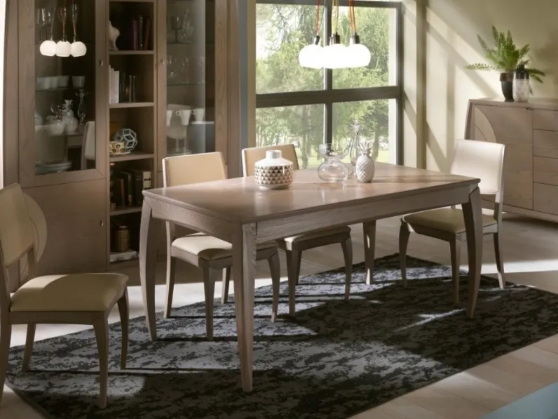 Tavolo Luna art 5012 finitura Sabbia poro aperto di Padovani Mobili