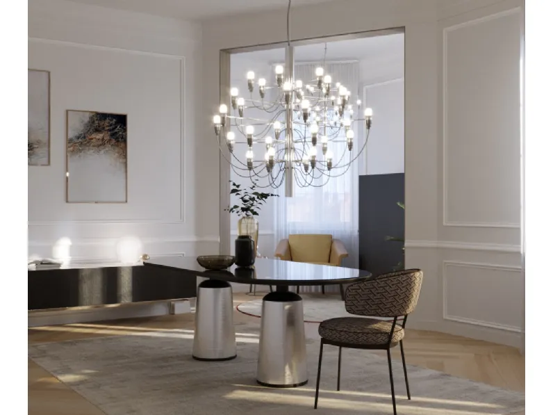 Tavolo Marien Ovale con top in vetro di Horm