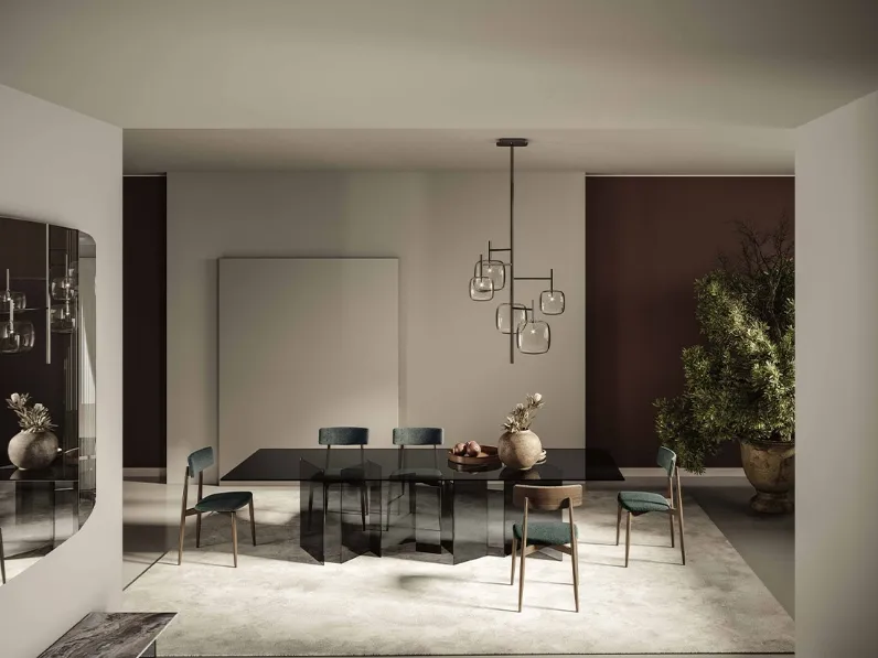 Tavolo in vetro Metropolis di Tonelli