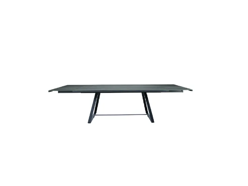 Tavolo allungabile con top in cristalceramica e gambe in metallo Alfred di Midj