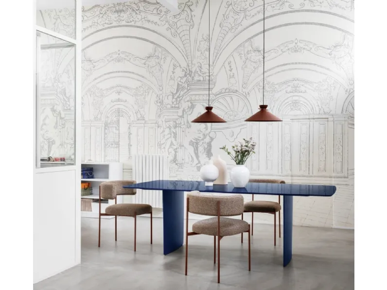 Tavolo Foil Botte con top in vetro di Midj