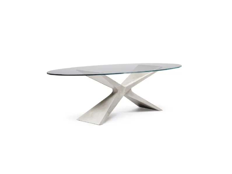 Tavolo Nexus con top in vetro di Midj
