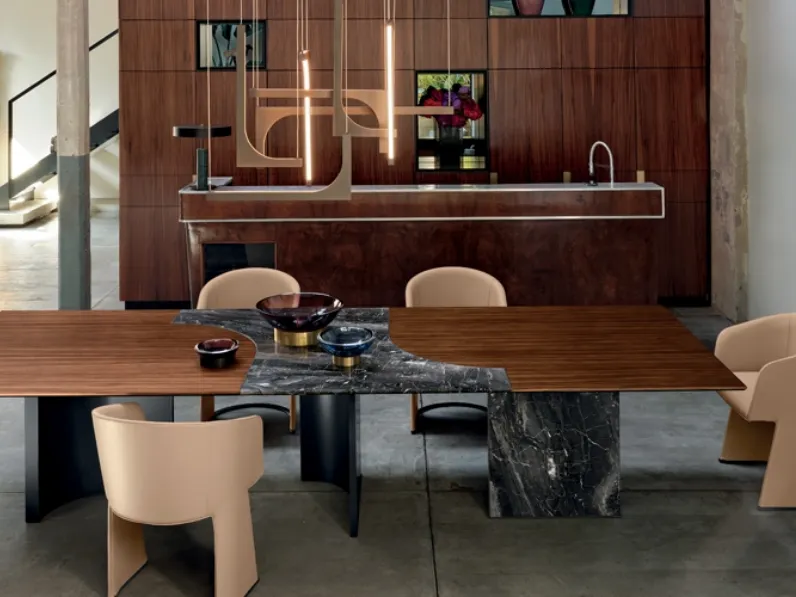 Tavolo Millennium in marmo e legno di Arketipo