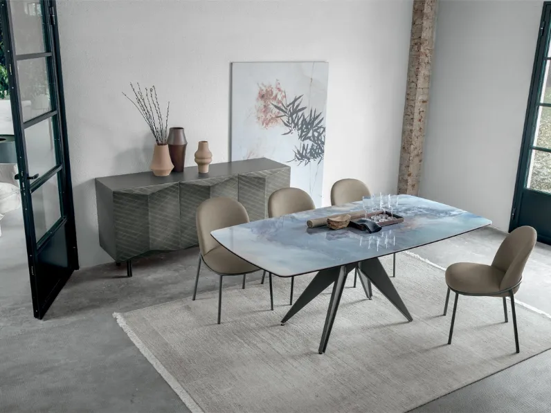 Tavolo Minosse in vetro di Target Point