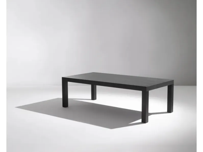 Tavolo rettangolare ML 52 in legno speciale Stone Oak Carbone di Laura Meroni