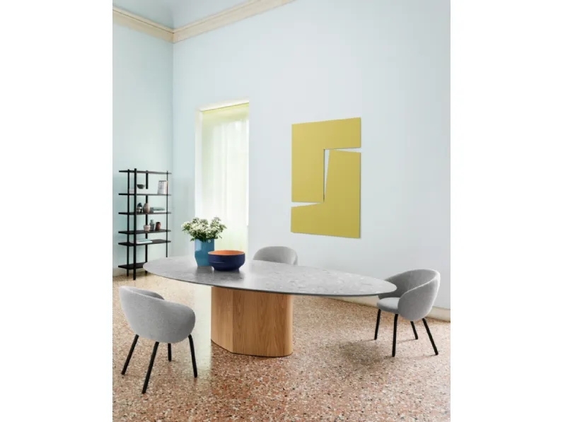 Tavolo Monoplauto con top in Marmo di Miniforms