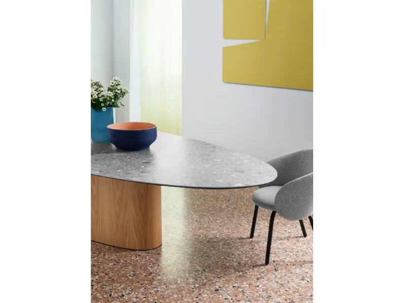 Tavolo Monoplauto con top in Marmo di Miniforms