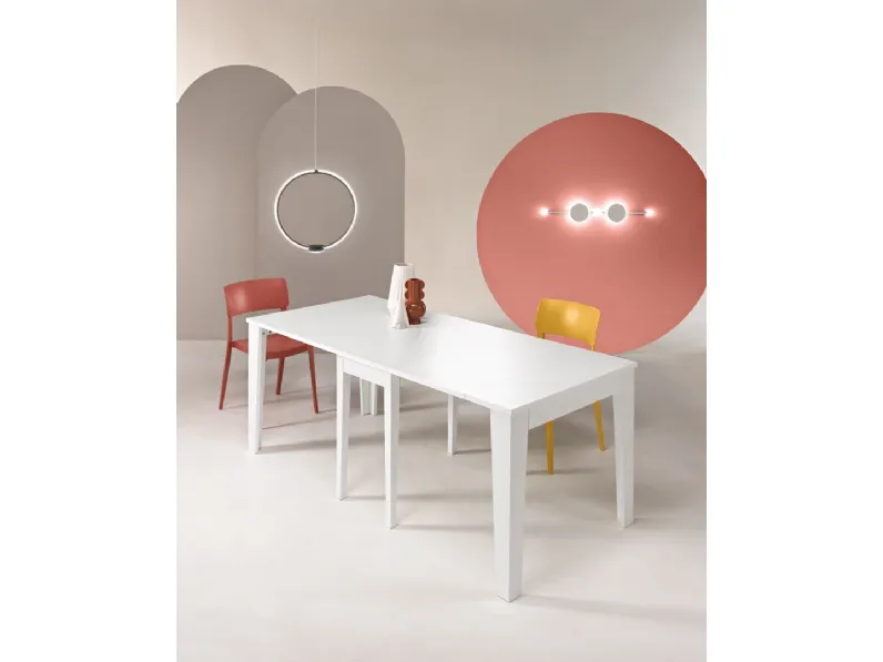 Tavolo Consolle allungabile Nadir finitura Bianco Frassinato di Ikone Casa