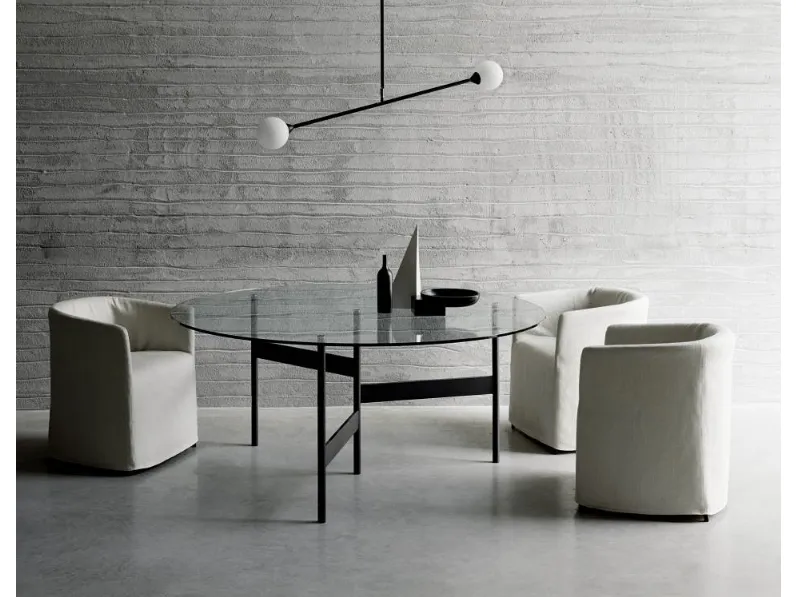 Tavolo Notes con top in Vetro di Living Divani