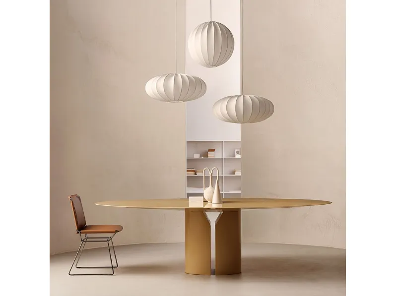Tavolo NVL Table laccato lucido Dune di MDF Italia