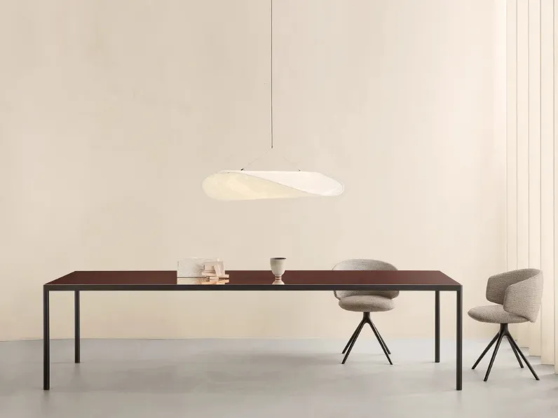 Tavolo Offset in Vetro di MDF Italia