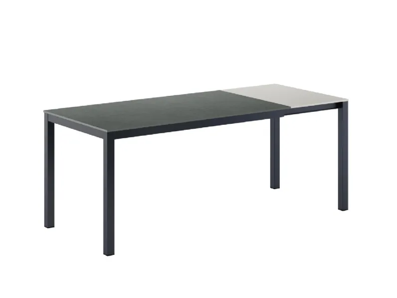 Tavolo allungabile Olimpo Caranto con piano in ceramica e struttura in metallo di Veneta Cucine
