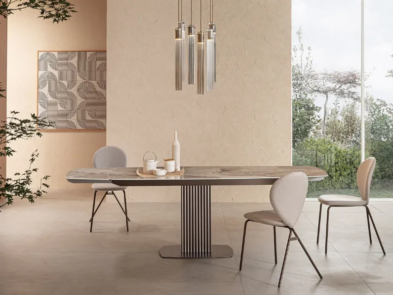 Tavolo allungabile di design Onda di Riflessi