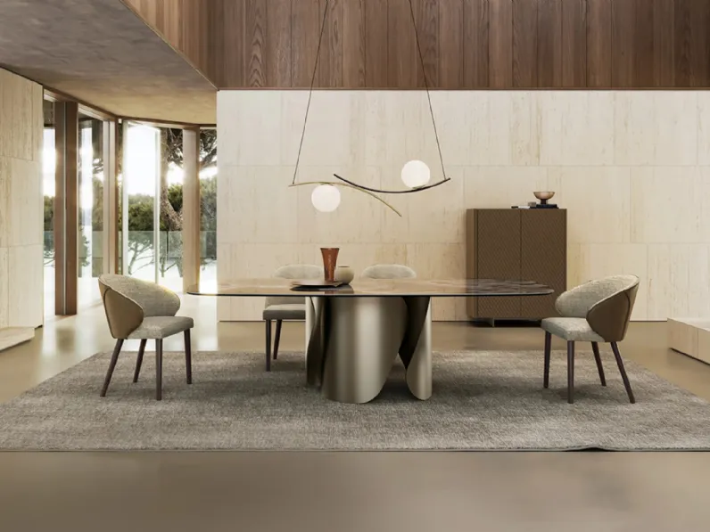 Tavolo Onda con top in ceramica di Eforma