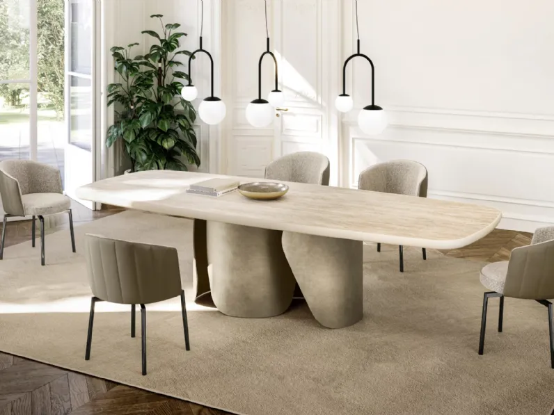 Tavolo Onda con top in ceramica king di Eforma