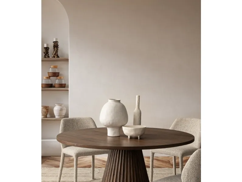 Tavolo rotondo in legno Orissa di Bizzotto