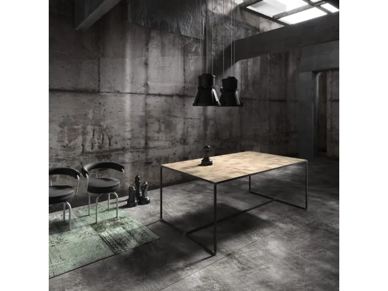 Tavolo Osteria in legno e ferro di Re-wood