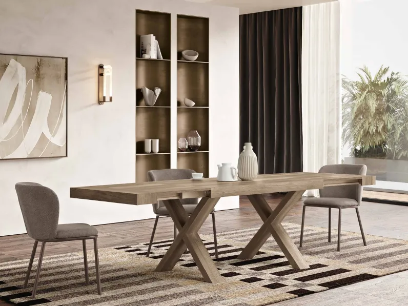 Tavolo allungabile in laminato effetto legno Paride di Capodarte