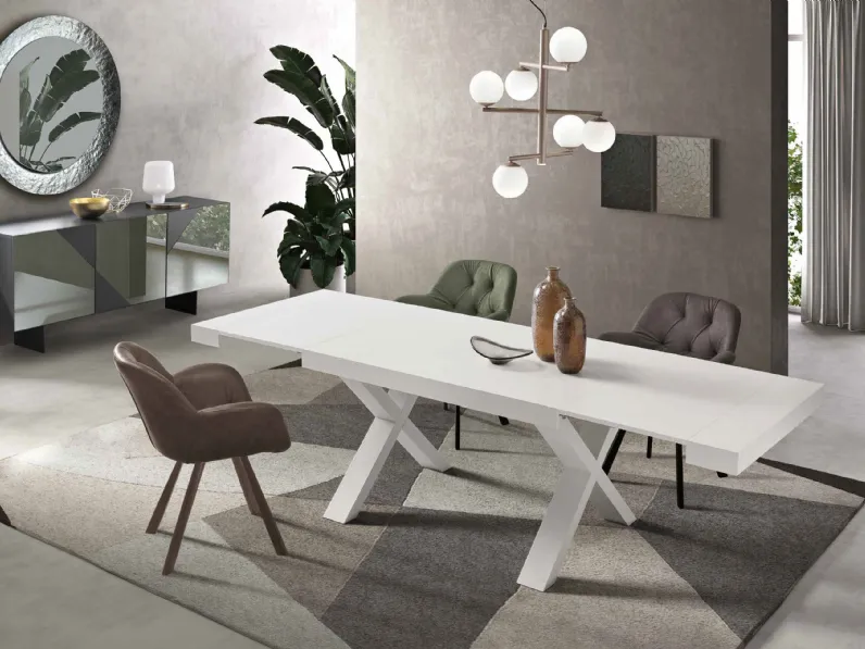 Tavolo allungabile in laminato effetto legno Paride di Capodarte