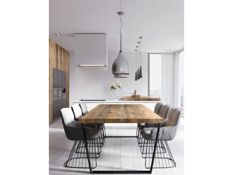 Tavolo Rettangolare 4|0 in legno di Re-wood