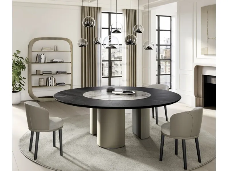 Tavolo Plai con top in legno e ceramica di Eforma