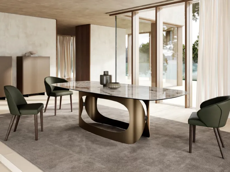 Tavolo Polifemo con top in ceramica di Eforma