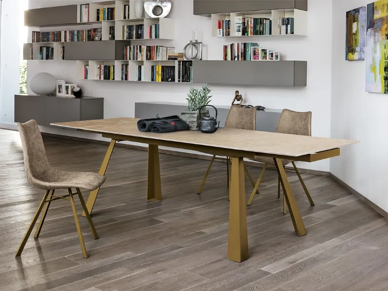 Tavolo allungabile Ponente in gres porcellanato di Target Point