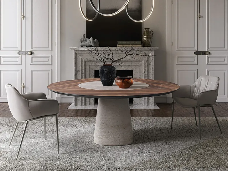Tavolo Rado Ker-Wood Round di Cattelan Italia