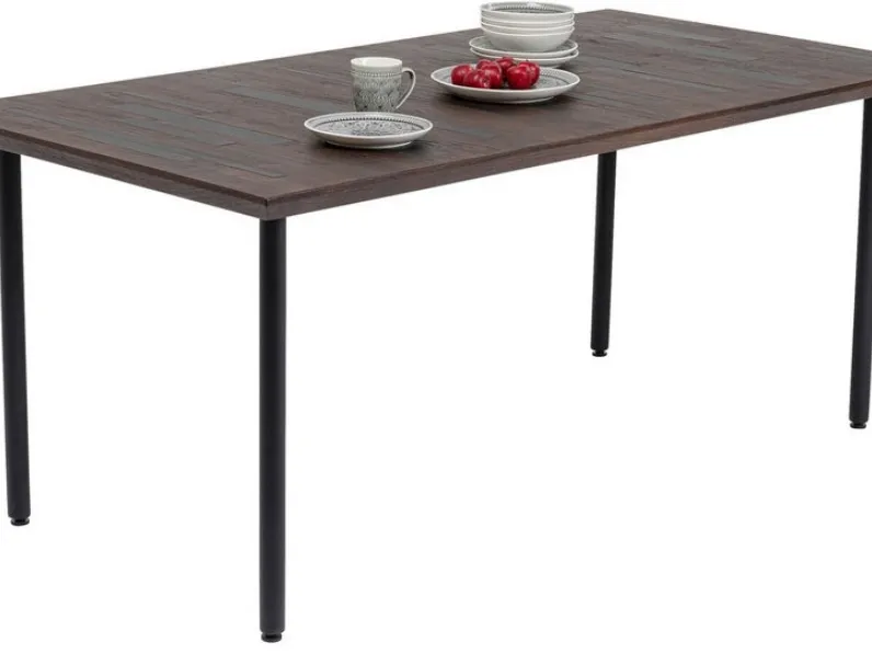 Tavolo Raindrop in legno massiccio e acciaio di Kare Design