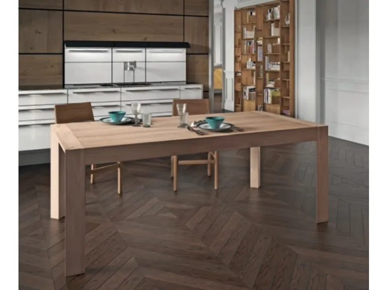 Tavolo da cucina in legno Raise Gottardo di Domus Arte