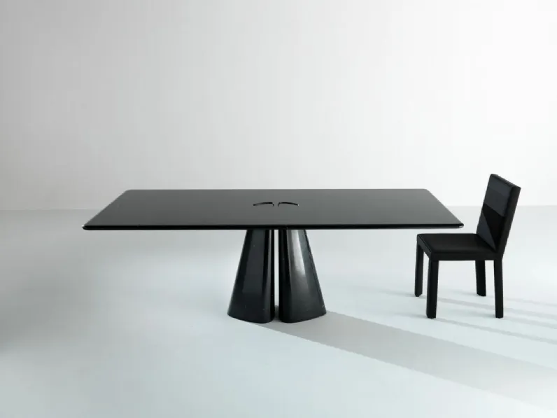 Tavolo in marmo nero Raja rettangolare Laura Meroni