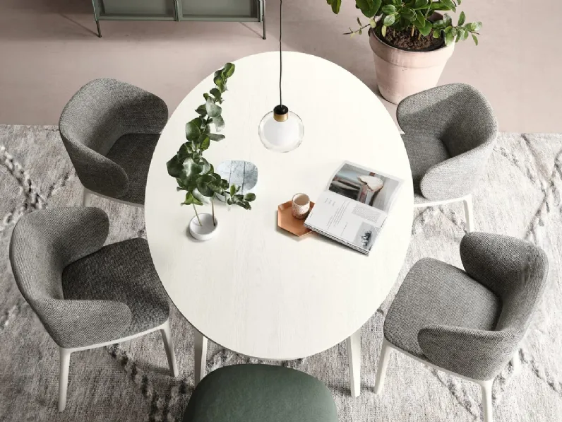 Tavolo Rea in Rovere Bianco di Novamobili