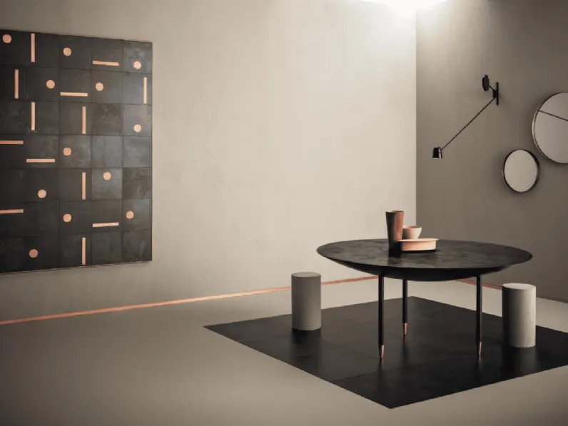 Tavolo rotondo Roma in acciaio inox DeOpale di De Castelli