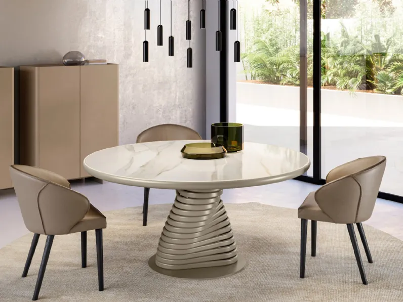 Tavolo Rotolo con top in ceramica king di Eforma