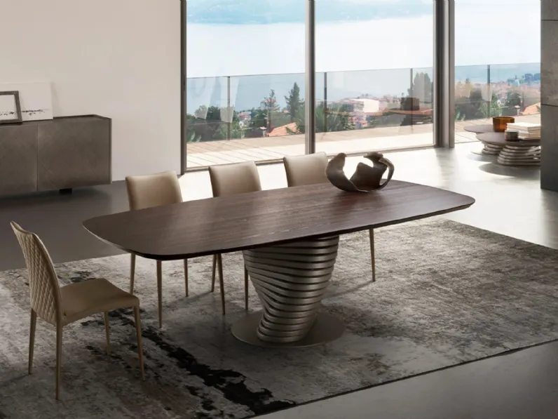 Tavolo Rotolo con top in legno di Eforma