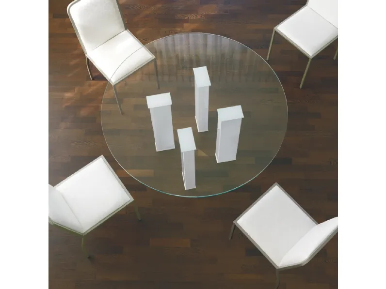 Tavolo rotondo di design fisso S64 Romolo di Ponti Terenghi