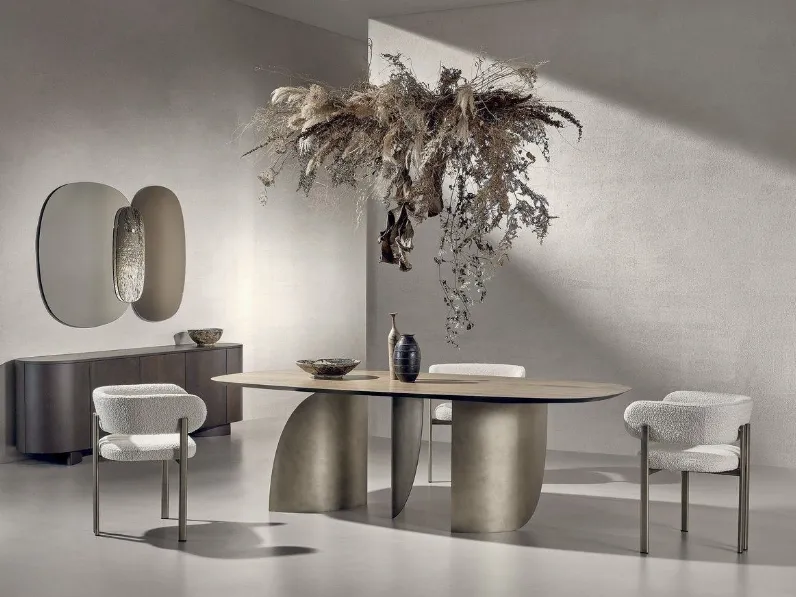 Tavolo Sail in Noce Americano e metallo di Nature Design