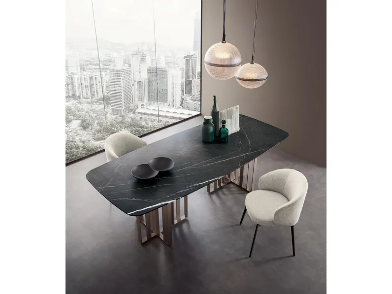 Tavolo con top in marmo Shade di Lema