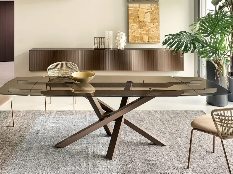 Tavolo allungabile Shangai Cristallo di Riflessi