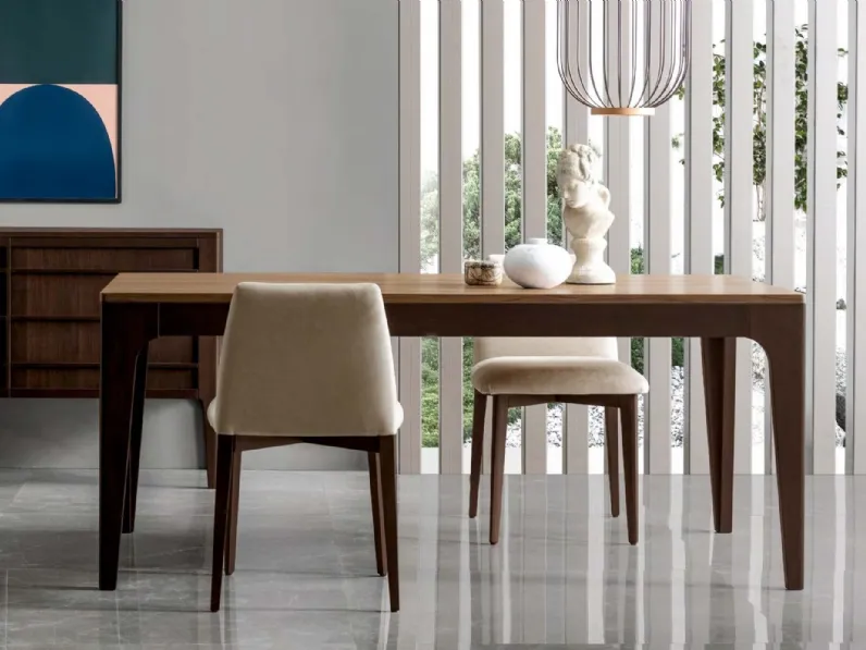 Tavolo allungabile Shanghai in noce canaletto di Modesign