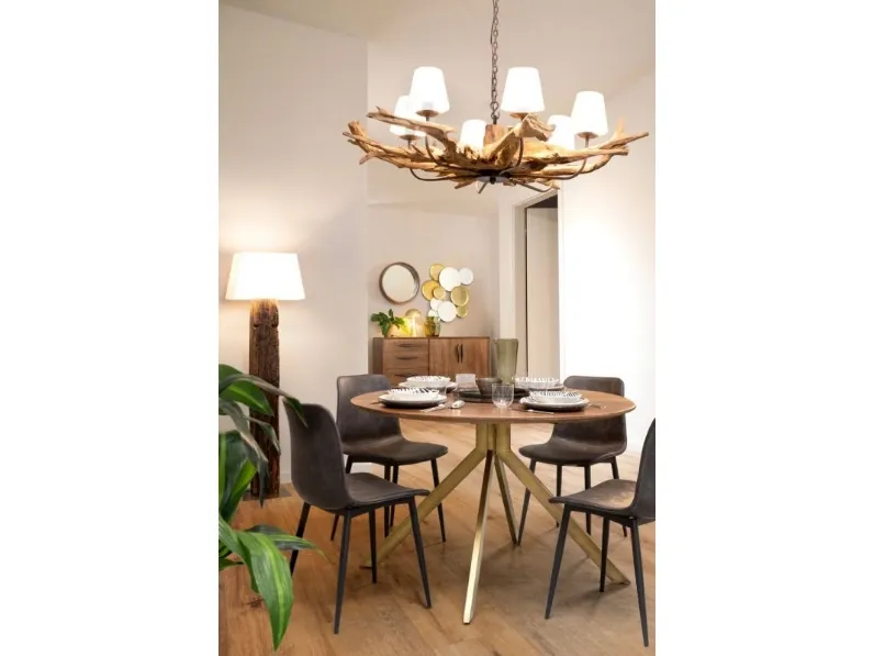 Tavolo in legno e acciaio Sherman di Bizzotto