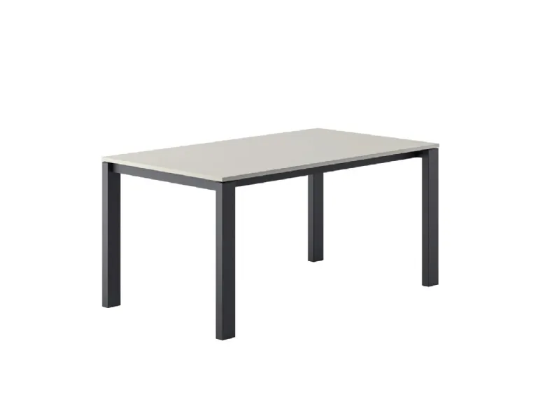 Tavolo Sinfonia con piano in laminato e struttura in metallo di Veneta Cucine